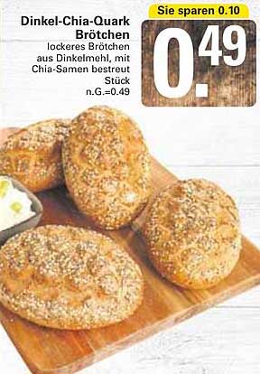 Dinkel-Chia-Quark Brötchen