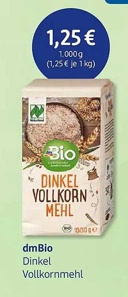 dmBio Dinkel Vollkornmehl 1.000g