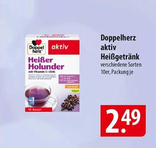 Doppelherz aktiv Heißgetränk Holunder, verschiedene Sorten, 10er Packung je