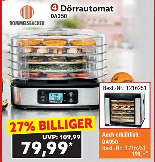 Dörrautomat DA350 von Rommelsbacher - 27% Billiger