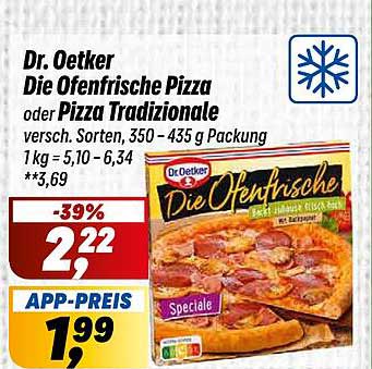 Dr. Oetker Die Ofenfrische Pizza oder Pizza Tradizionale