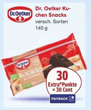 Dr. Oetker Kuchen Snacks 140 g - verschiedene Sorten