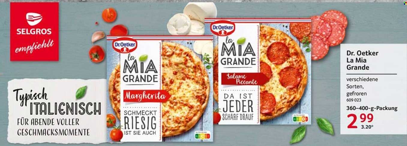 Dr. Oetker La Mia Grande verschiedene Sorten, gefroren 360-400-g-Packung