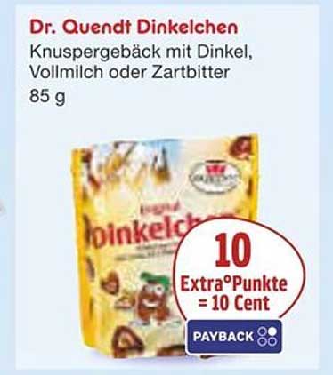 Dr. Quendt Dinkelchen - Knuspergebäck mit Dinkel, Vollmilch oder Zartbitter (85 g)