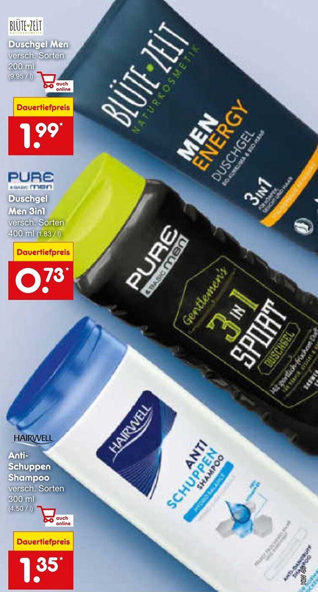 Duschgel Men 3in1 verschiedene Sorten 400 ml