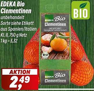EDEKA Bio Clementinen unbehandelt