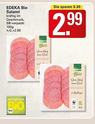 EDEKA Bio Salami 100g - Vom Hof aus Gut