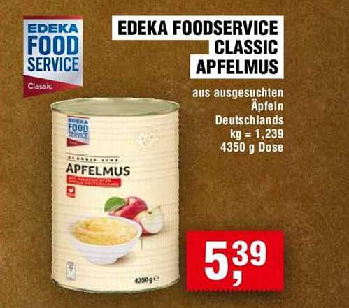 EDEKA FOOD SERVICE CLASSIC APFELMUS 4350g Dose