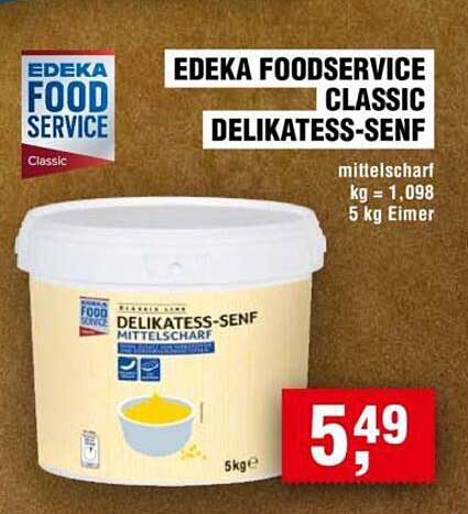 EDEKA FOOD SERVICE CLASSIC DELIKATESS-SENF 5 kg Eimer