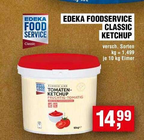 EDEKA FOODSERVICE CLASSIC KETCHUP 10 kg Eimer