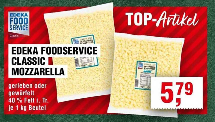 EDEKA FOODSERVICE CLASSIC MOZARELLA - 1 kg Beutel