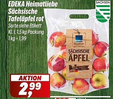 EDEKA Heimatliebe Sächsische Tafeläpfel rot