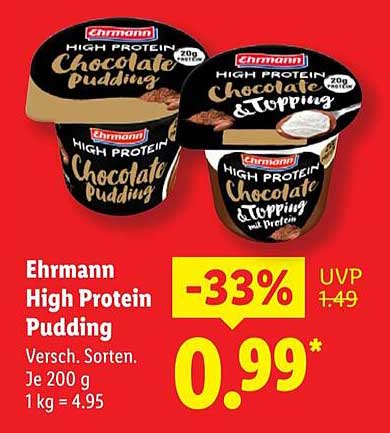 Ehrmann High Protein Pudding - Schokoladengenuss mit Mehrwert