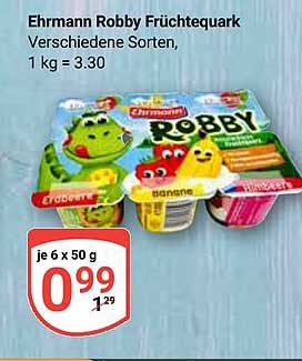 Ehrmann Robby Früchtetquark 6 x 50 g