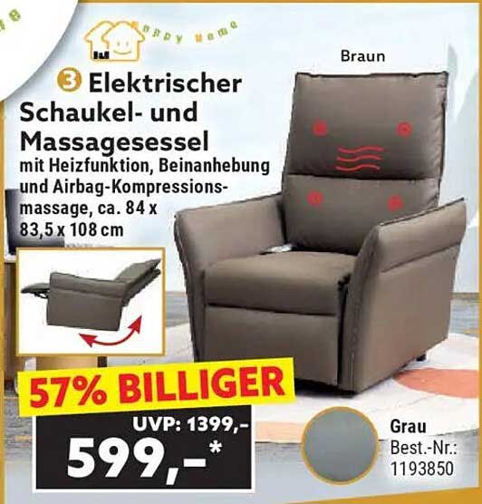 Elektrischer Schaukel- und Massagesessel mit Heizfunktion