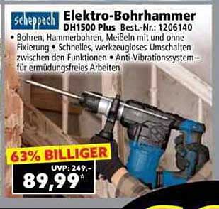 Elektro-Bohrhammer DH1500 Plus von Scheppach