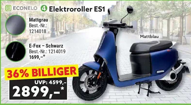 Elektroller ES1 - Mattgrau und E-Fox Schwarz