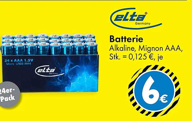 elta Batterien, AAA, 24er Pack