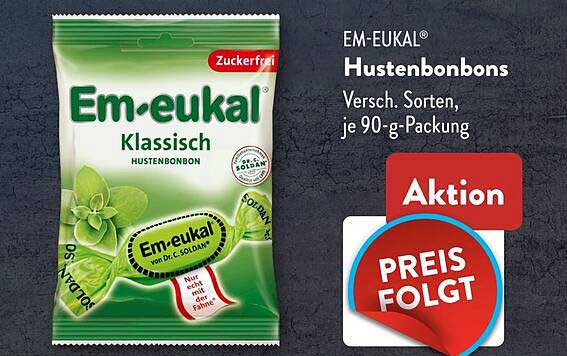 EM-EUKAL Hustenbonbons, verschiedene Sorten, je 90-g-Packung