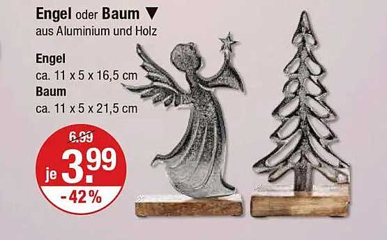 Engel oder Baum aus Aluminium und Holz