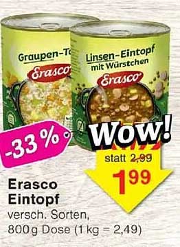 Erasco Eintopf – versch. Sorten, 800 g Dose