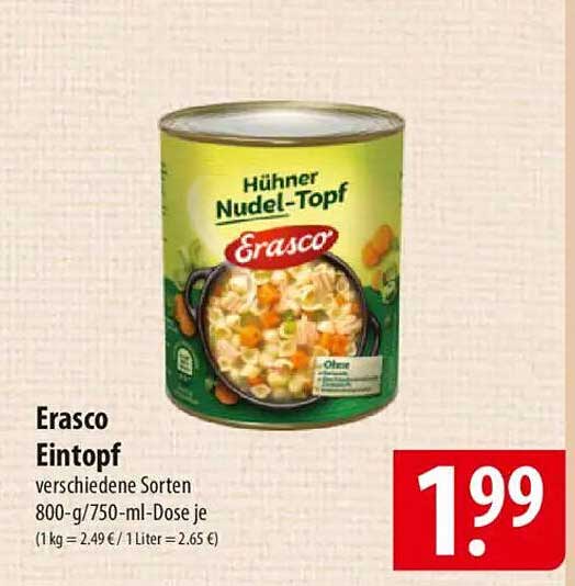 Erasco Hühnertopf Eintopf 800-g-Dose