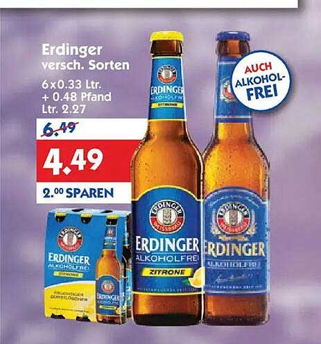 Erdinger Alkoholfrei 6 x 0,33 L