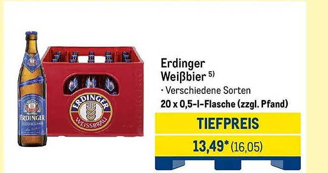 Erdinger Weißbier – 20 x 0,5 l Flasche
