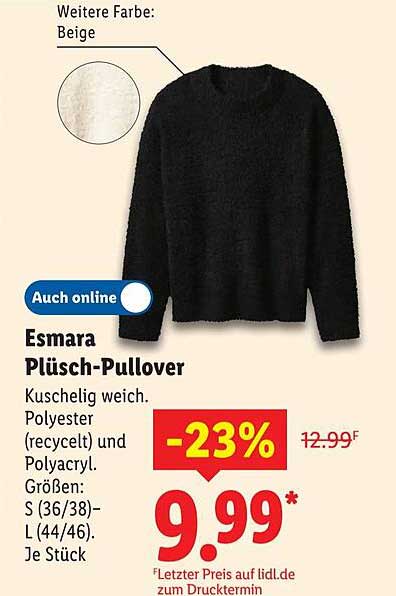 Esmara Plüsch-Pullover