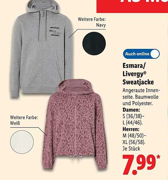 Esmara/Livergy® Sweatjacke