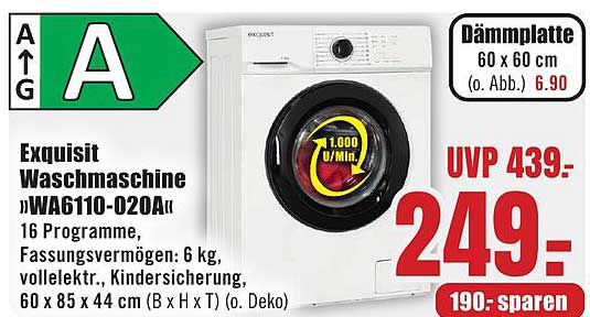Exquisit Waschmaschine "WA6110-020A"
