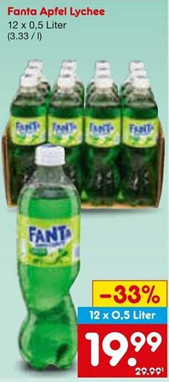 Fanta Apfel Lychee 12 x 0,5 Liter