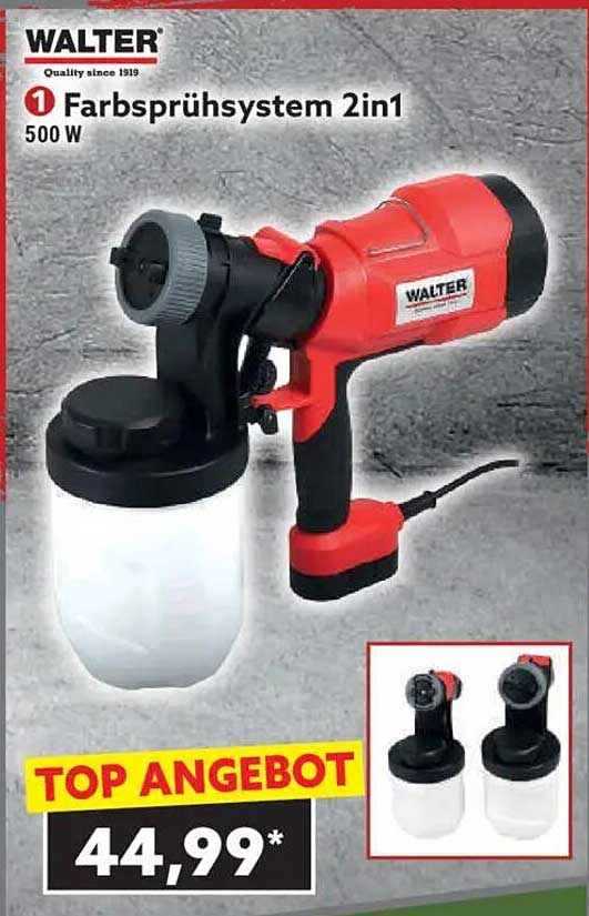 Farbprühsystem 2in1 von WALTER – 500 W