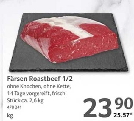 Färsen Roastbeef 1/2 - ohne Knochen, ohne Kette