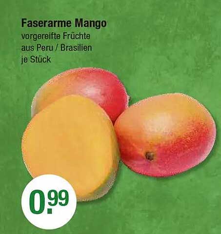 Faserarme Mango - vorgeräumte Früchte aus Peru/Brasilien je Stück