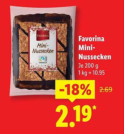 Favorina Mini-Nussecken 200 g