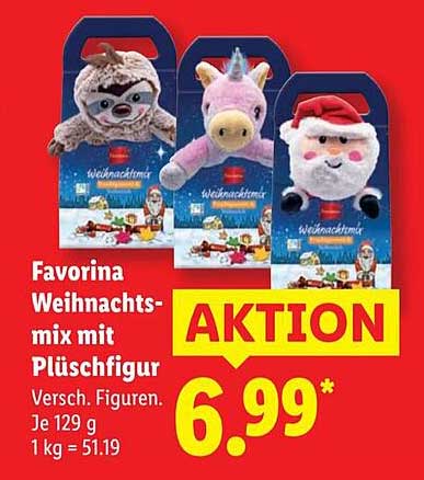 Favorina Weihnachtsmix mit Plüschfigur
