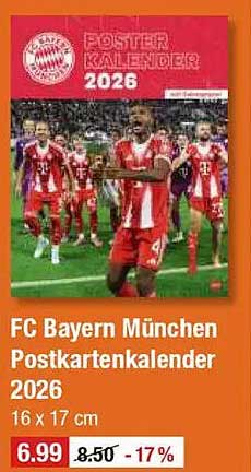 FC Bayern München Postkartenkalender 2026