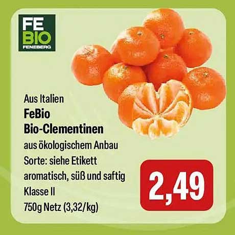 FeBio Bio-Clementinen aus Italien
