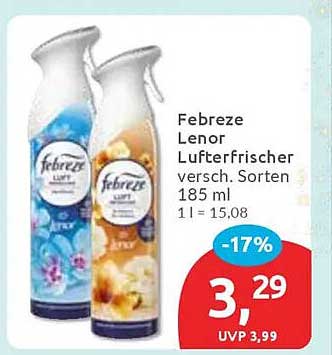 Febreze Lenor Lufterfrischer 185 ml - Verschiedene Sorten