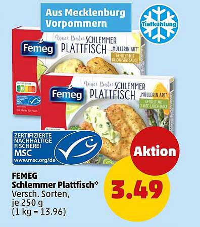 FEMEG Schlemmer Plattfisch – Verschiedene Sorten, je 250 g