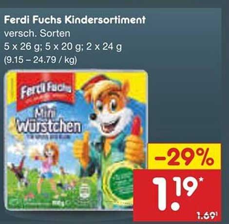 Ferdi Fuchs Kindersortiment Mini Würstchen