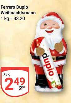 Ferrero Duplo Weihnachtsmann - 75 g
