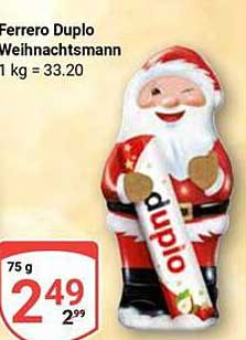 Ferrero Duplo Weihnachtsmann 75 g