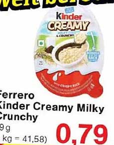 Ferrero Kinder Creamy Milky & Crunchy