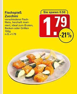 Fischspieß Zucchini