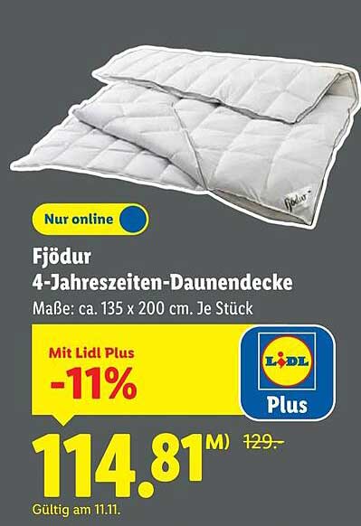 Fjodur 4 Jahreszeiten Daunendecke