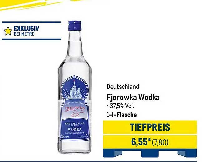 Fjorowka Wodka 1l - Exklusiv bei METRO
