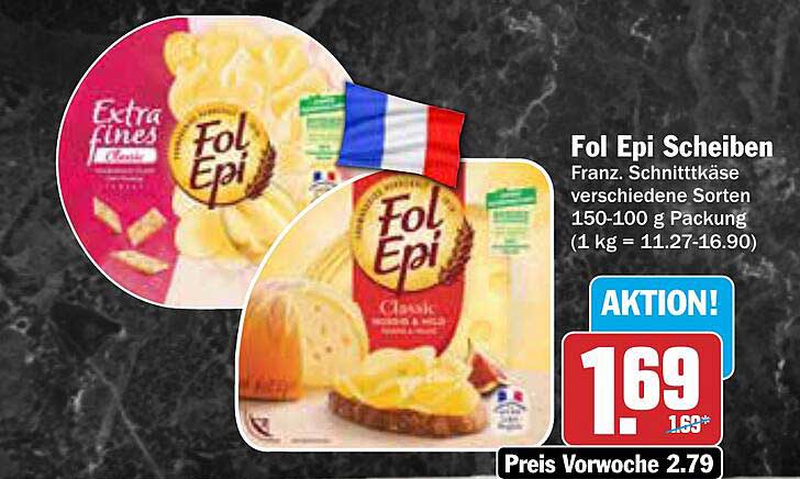 Fol Epi Scheiben - Französischer Schnittkäse