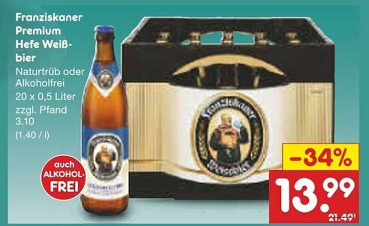Franziskaner Premium Hefe Weißbier 20 x 0,5 Liter